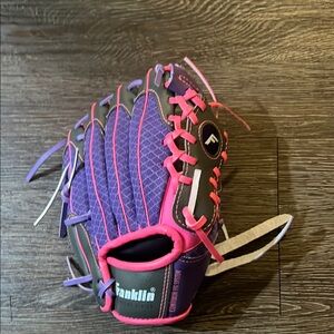 Franklin Purple and Pink Baseball Glove